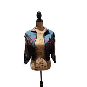 Sunterra kids 90s bomber zip front jacket, size small